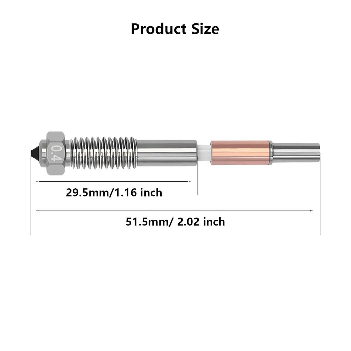 Bimetallic Quick-Swap 0.4mm/0.6mm  Nozzle for QIDI Plus 4