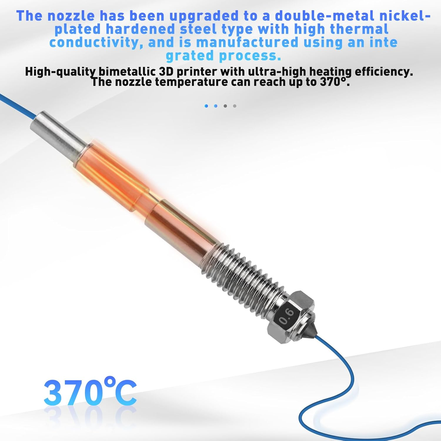 Bimetallic Quick-Swap 0.4mm/0.6mm  Nozzle for QIDI Plus 4
