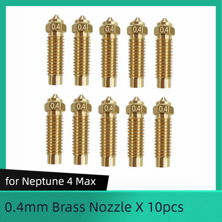 10pcs 0.4mm Brass Nozzle for Elegoo Neptune 4 MAX
