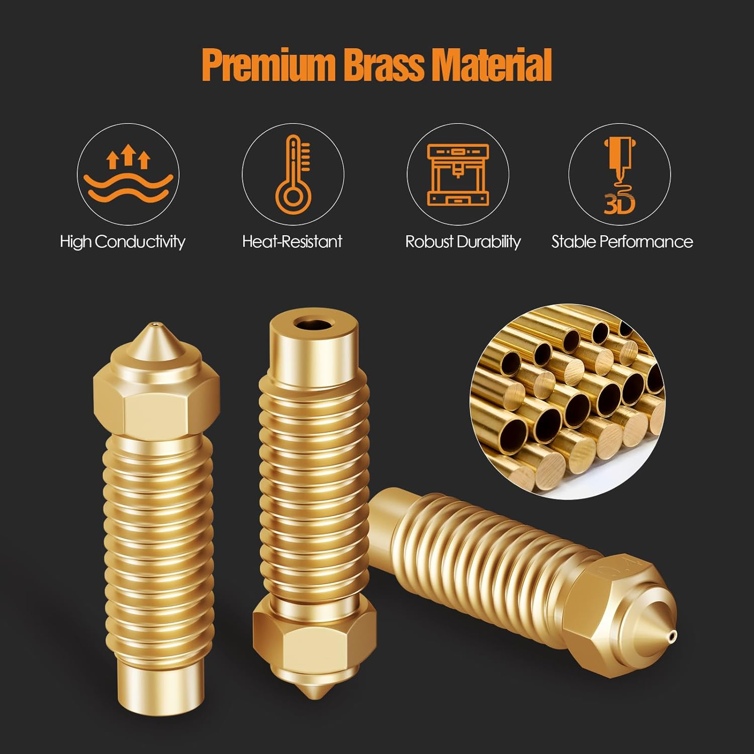 Brass Nozzle for Elegoo Neptune 4 MAX