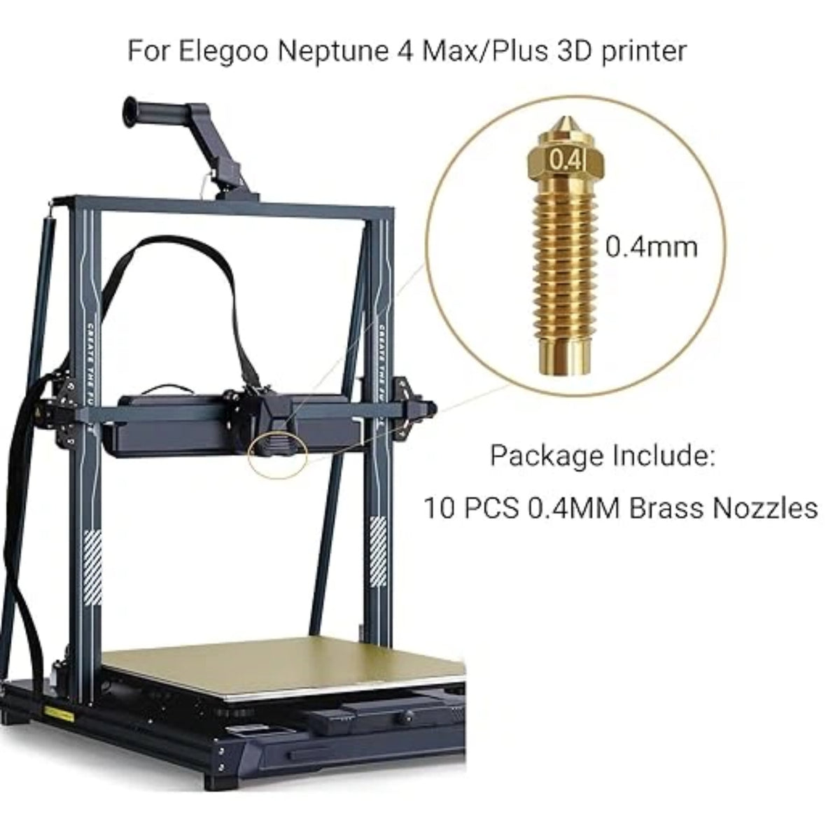 Brass Nozzle for Elegoo Neptune 4 MAX