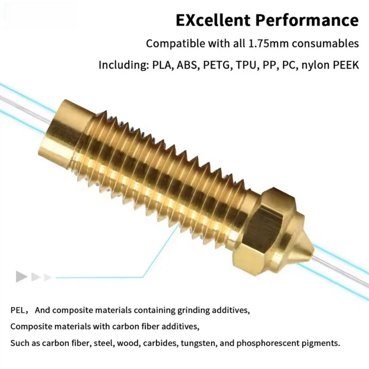 Brass Nozzle for Elegoo Neptune 4 MAX