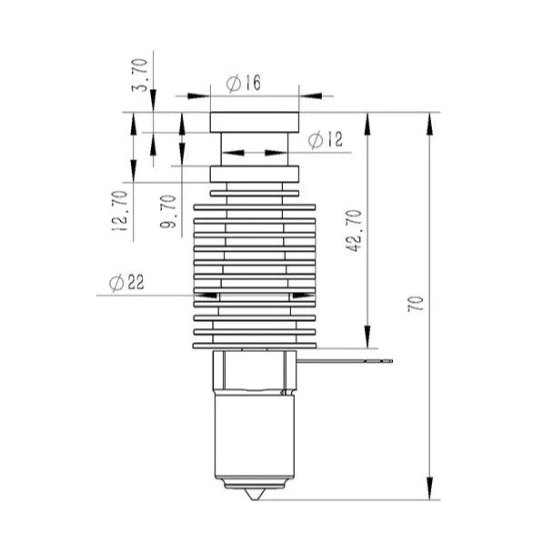 CHC Pro Hotend núcleo de calefacción de cerámica calentamiento rápido para Ender 3 Volcano Hotend CR10