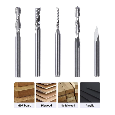CNC Bits for Snapmaker (5 Bits)