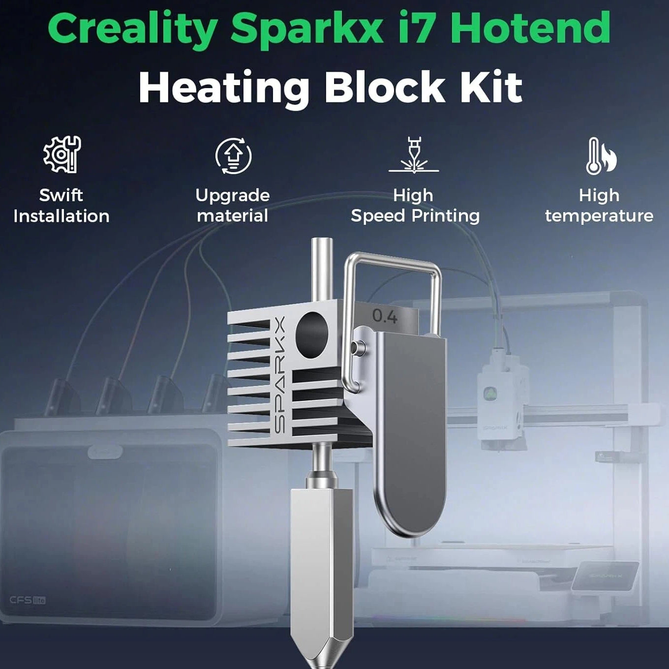 Creality Official SPARKX i7 Hotend 0.4mm Nozzle Kit