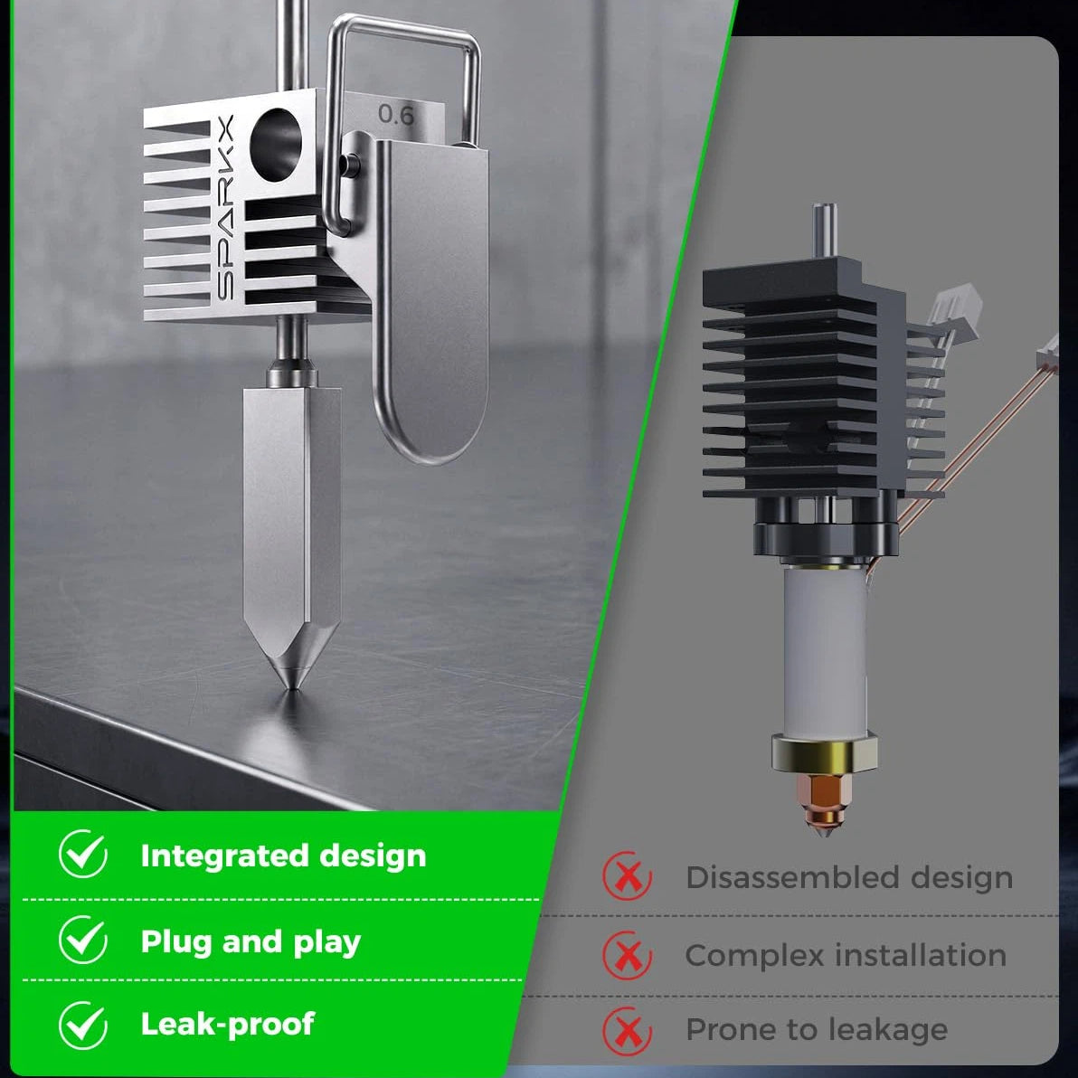 Creality Official SPARKX i7 Hotend 0.4mm Nozzle Kit
