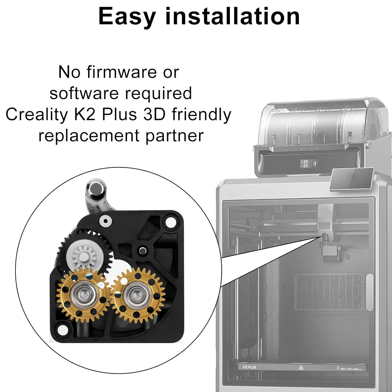 Upgrade for Creality K2 Plus Combo Extruder CFS Gear