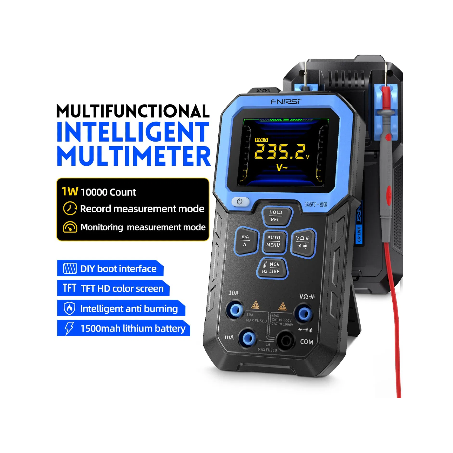 FNIRSI DMT-99 Digital Multimeter 9999 Counts TRMS