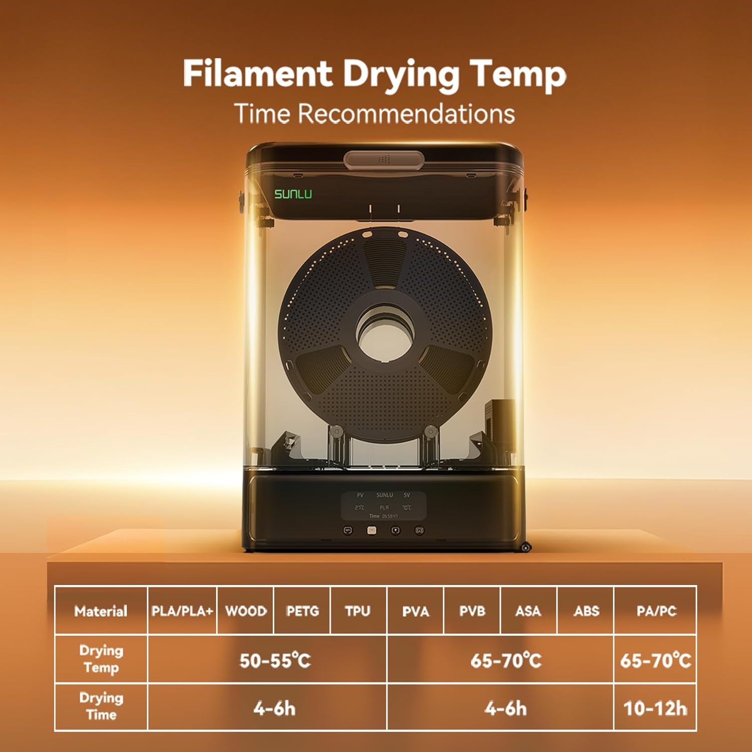 SUNLU Filament Dryer SP2 and Filament Storage Box
