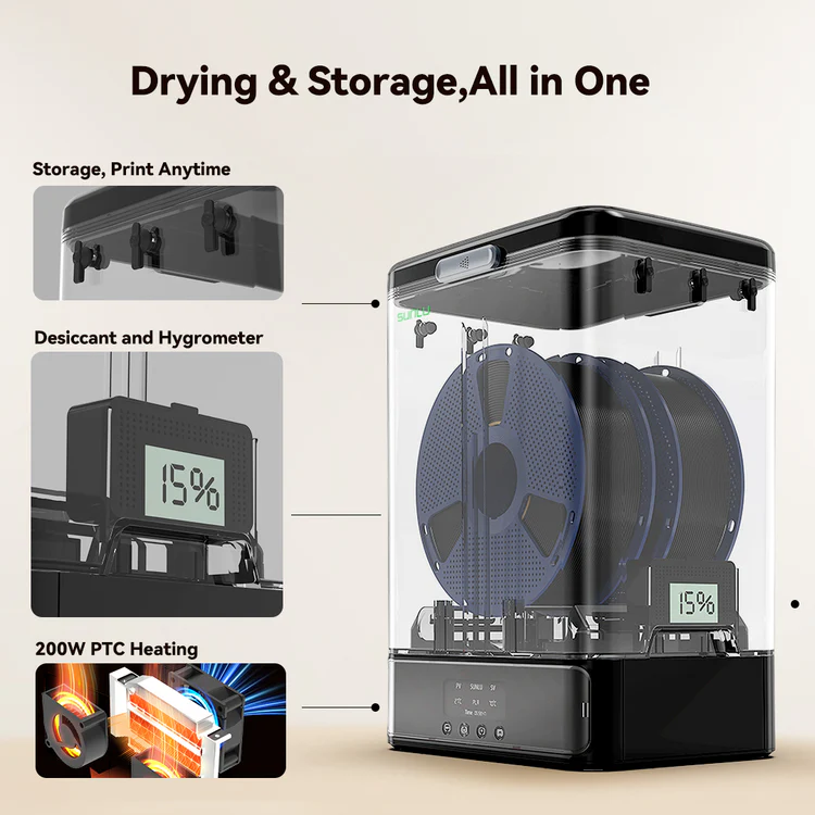 SUNLU Filament Dryer SP2 and Filament Storage Box