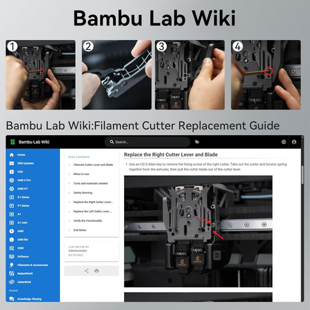 Replacement Filament Cutter - H2D / H2C for Bambu Lab