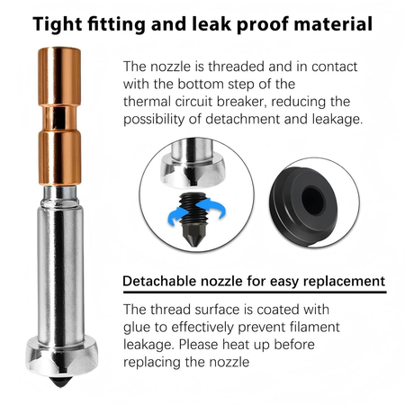 Upgrade Replaceable Nozzle Kit for Anycubic Kobra 3 Max Hotend