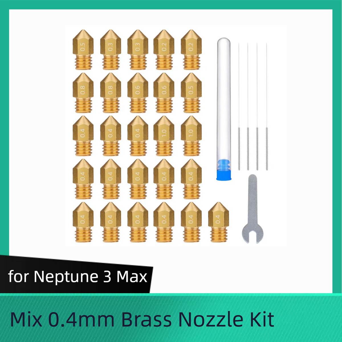 MIX -0.4MM_Brass_Nozzle_Kit-MAX