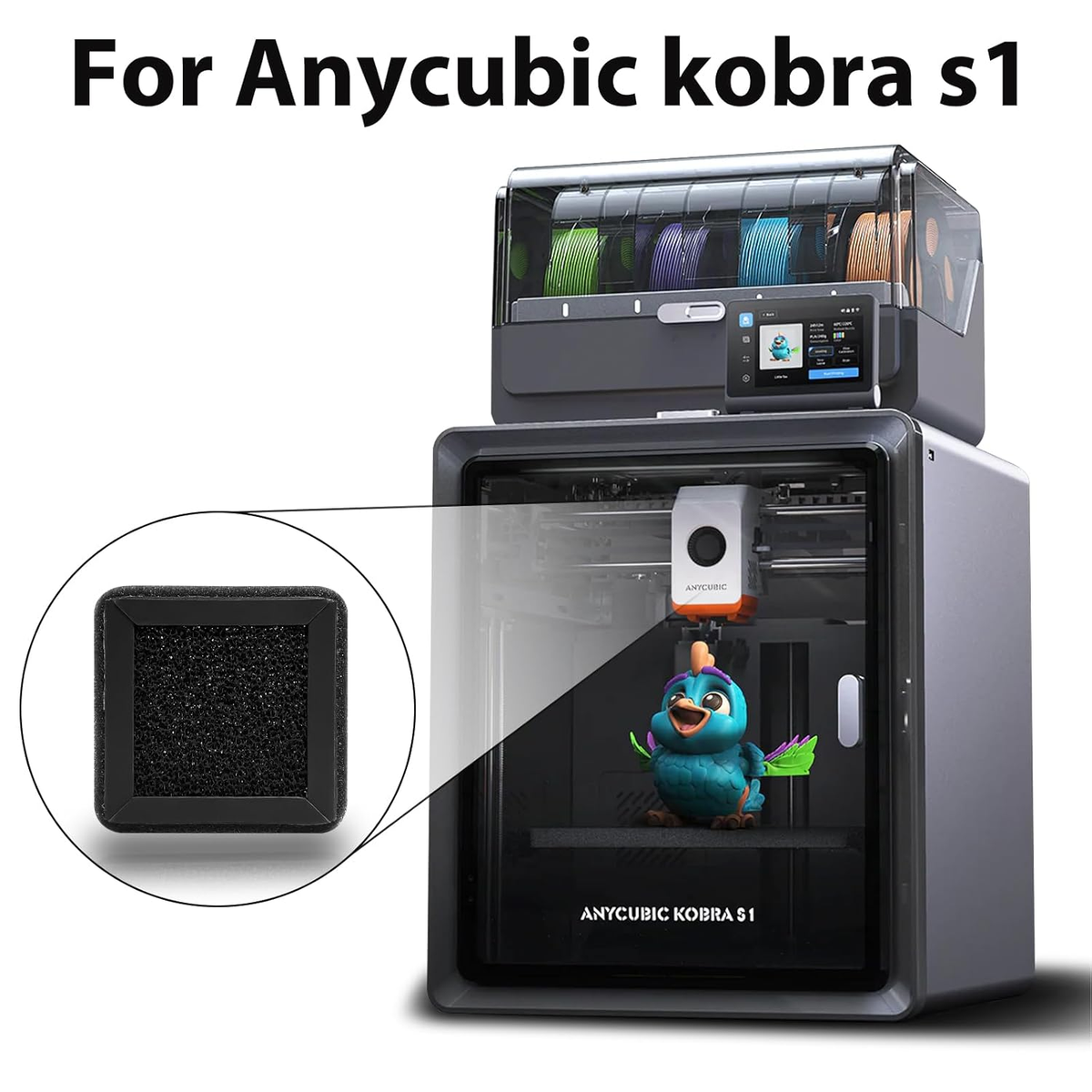 HEPA 13 Activated Carbon Filter for anycubic for kobra S1 3D Printer Air Purifier Filter