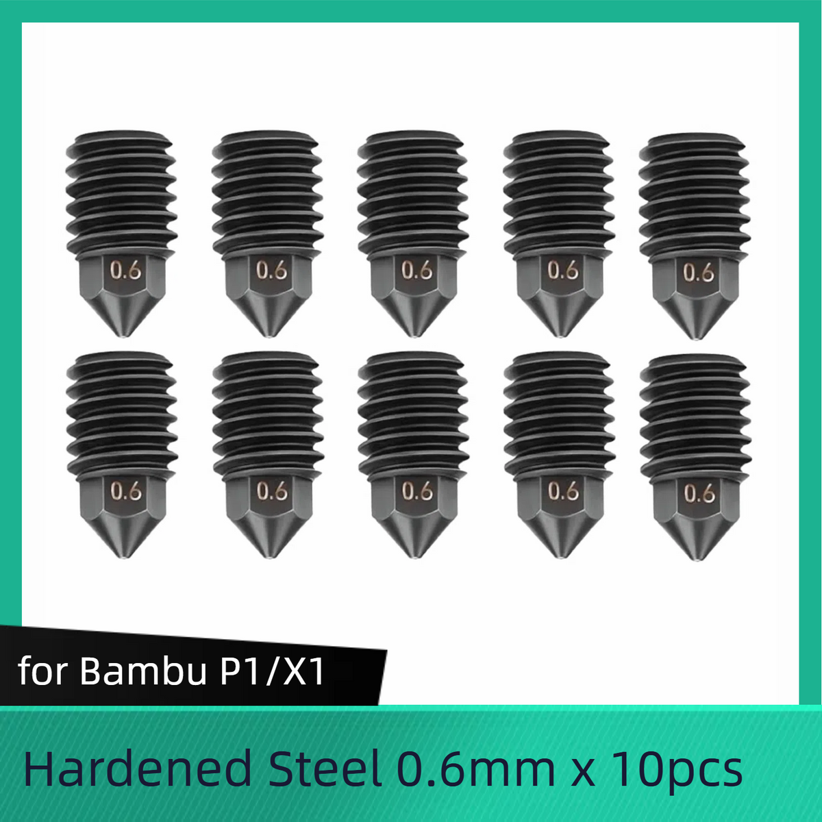 For Bambu Lab X1/ X1C/ P1P/P1S 0.2 /0.4 /0.6/ 0.8 mm Nozzles