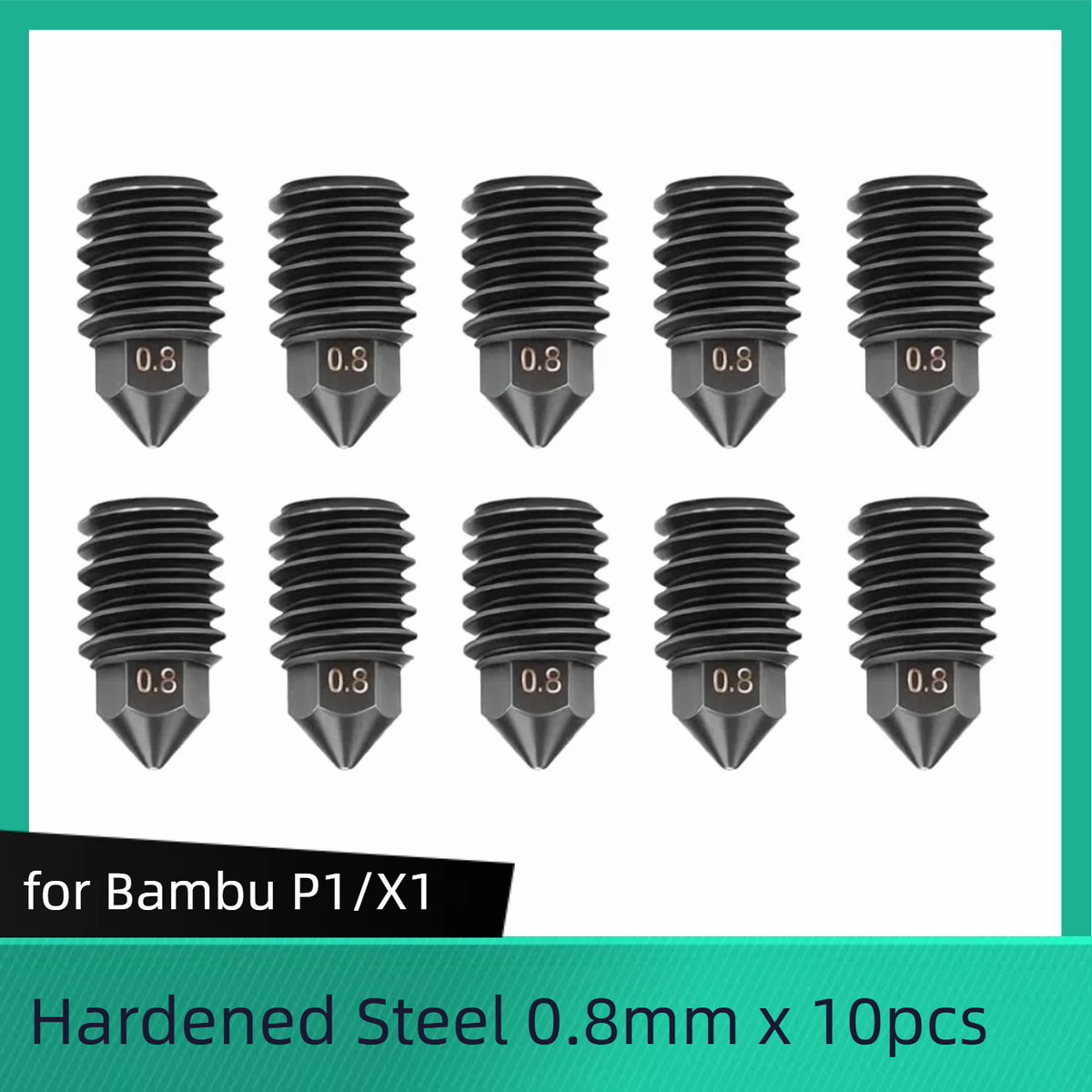 For Bambu Lab X1/ X1C/ P1P/P1S 0.2 /0.4 /0.6/ 0.8 mm Nozzles
