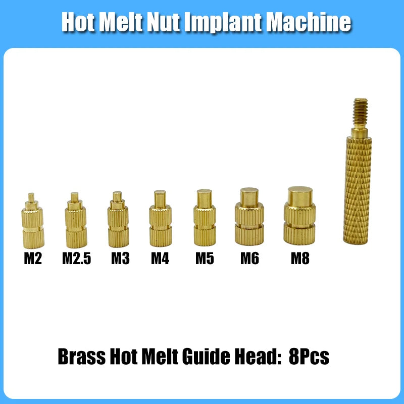 Heat Set Insert Tip Tool Verticale Warmtepersmachine, 3D Printing Smoothing Tool Kit met Heat Set Tips, Moer M2 M3 M4 M5 M6 M8 Inzetstukken met Schroefdraad (EU-stekker 100V-240V Heat Set Insert Tip Tool Verticale Warmtepersmachine, 3D Printing Smoothing Tool Kit met Heat Set Tips, Moer M2 M3 M4 M5 M6 M8 Inzetstukken met Schroefdraad (EU-stekker 100V-240V