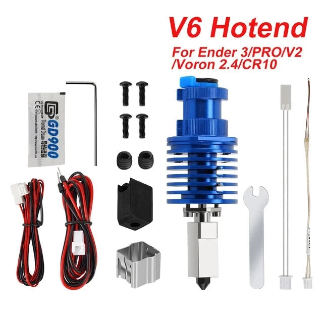 Kit de cabezal de impresión V6 Hotend de alta velocidad para Ender 3/CR10/VORON 2,4, extrusora de alta gama j-head para impresión rápida 3D Ender 3 V2