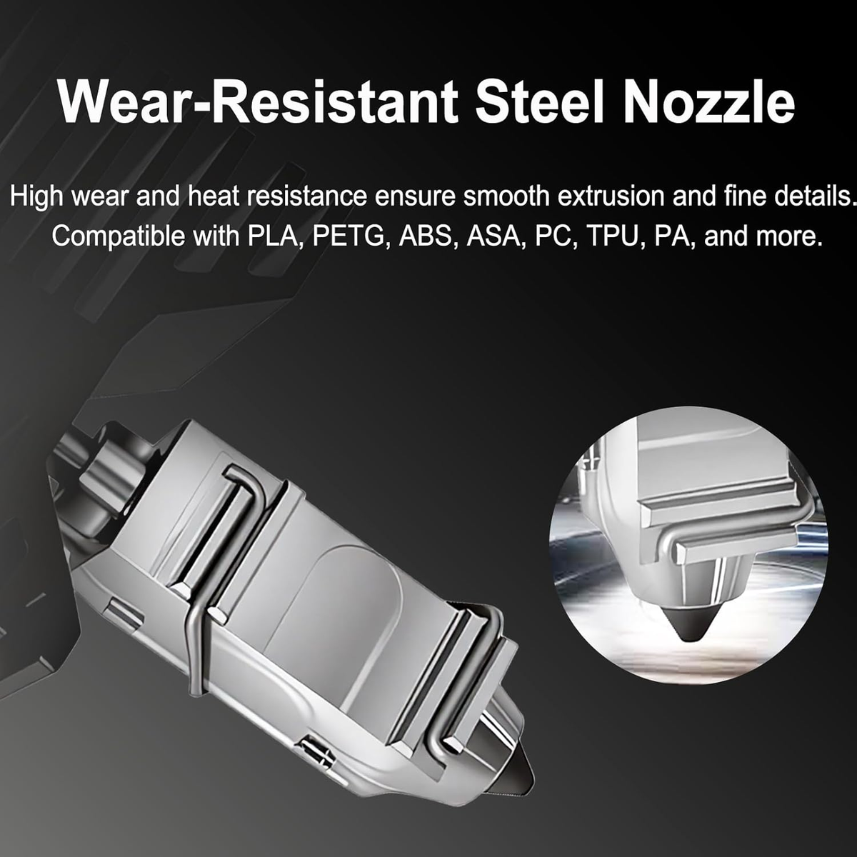 Hot End with Hardened Steel Nozzle