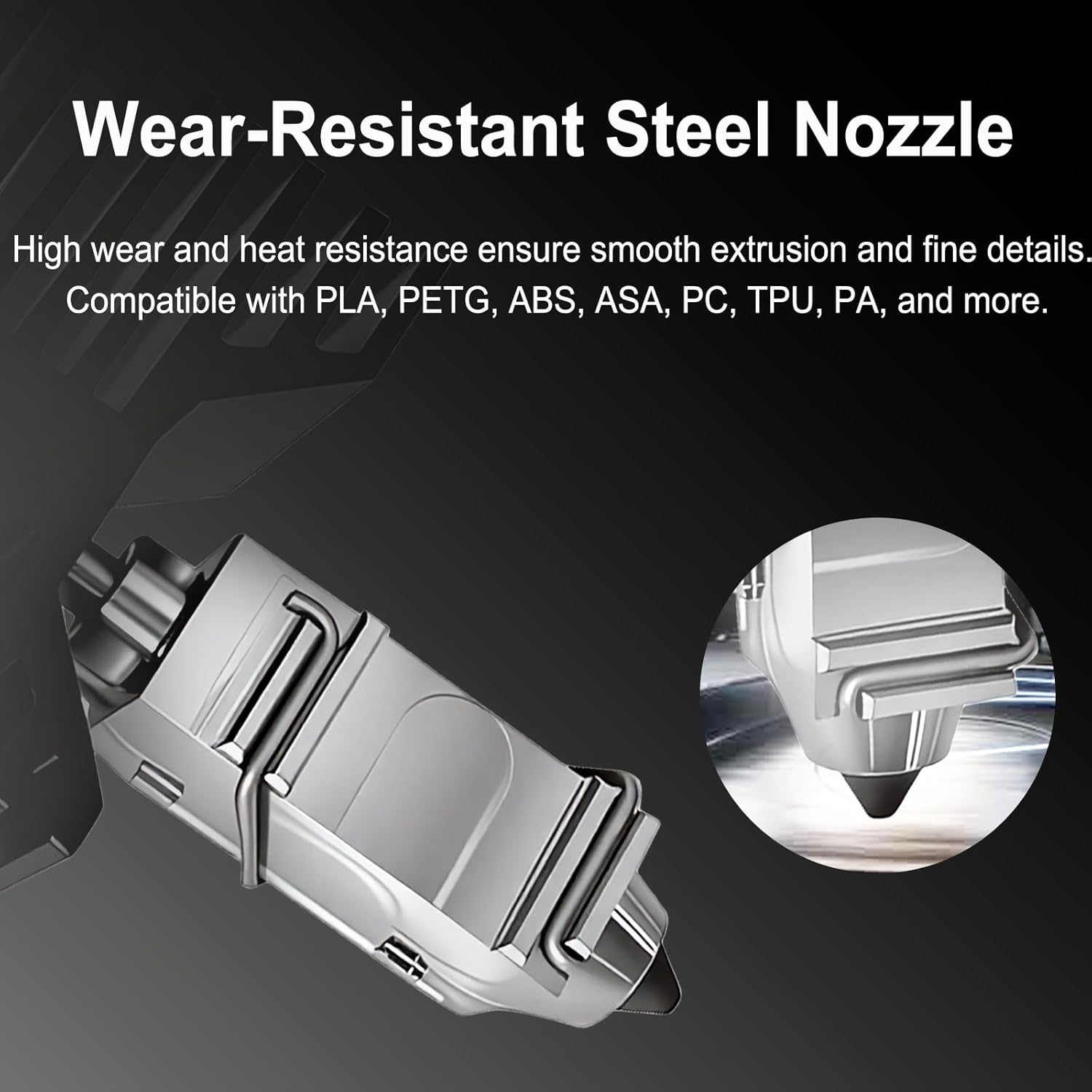 Hot End with Hardened Steel Nozzle