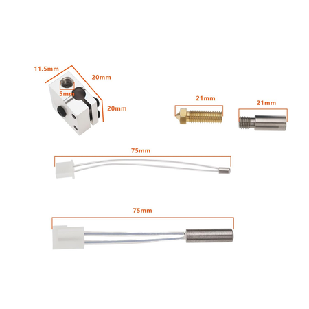 Hotend Kit 24V 64W Heating Tube Thermistor 0.4mm Nozzle 1.75mm For Artillery Sidewinder X1 X2 Print Head Hotend Kit


