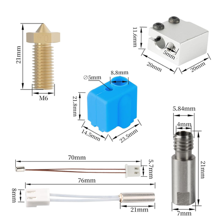 Hotend Kit 24V 64W Heating Tube Thermistor 0.4mm Nozzle 1.75mm For Artillery Sidewinder X1 X2 Print Head Hotend Kit

