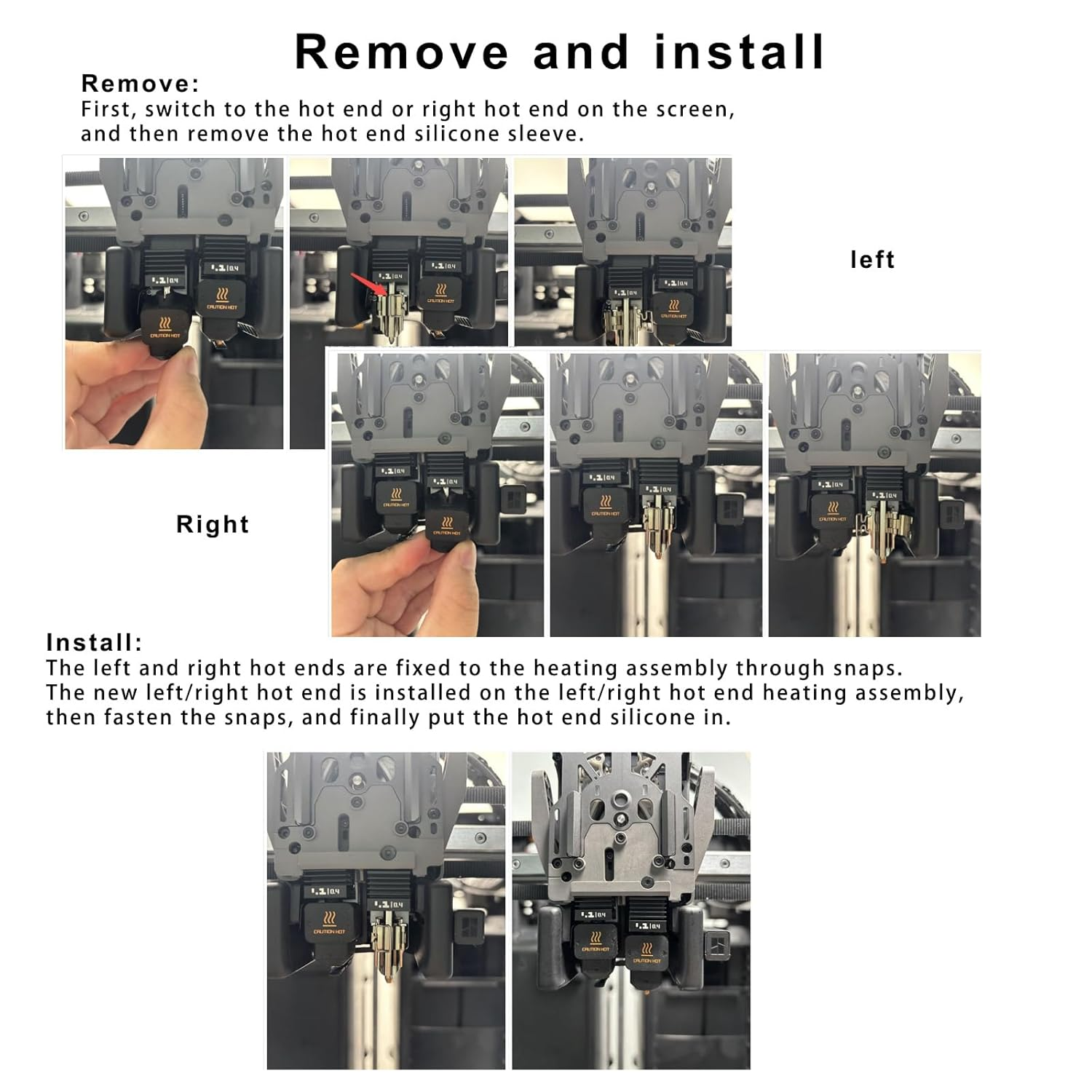 For Bambu Lab H2D Hotend Silicone Socks of Heating Block