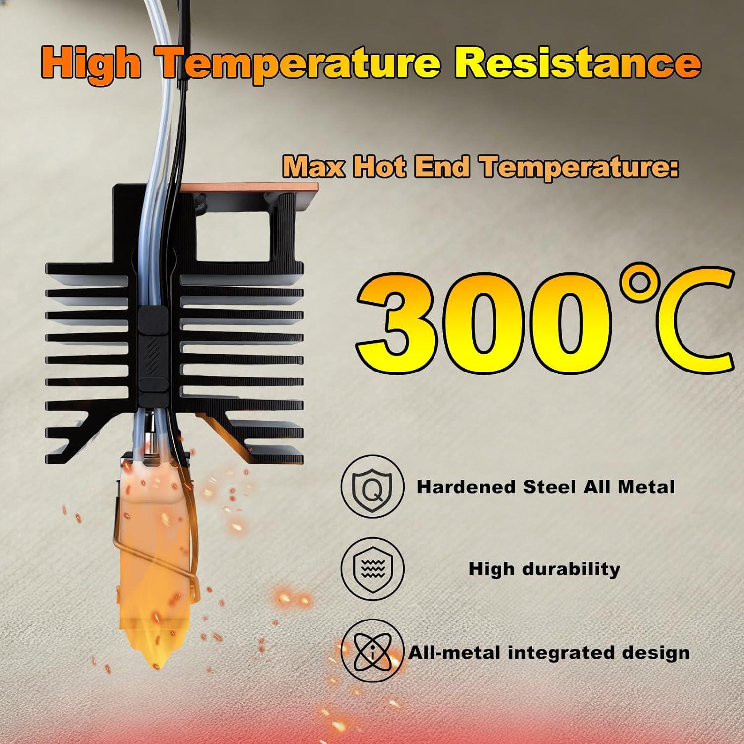 Hot End with Hardened Steel Nozzle