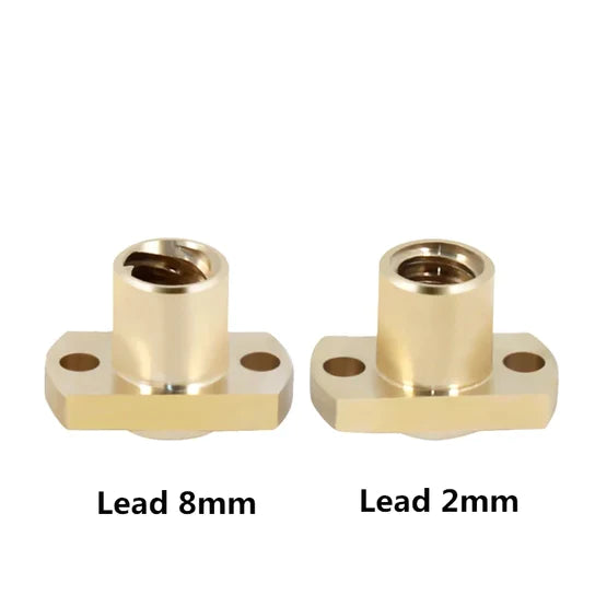 T8 Nut H Flange Copper Nut For T8 Lead Screw Pitch 2mm Lead 2mm/8mm