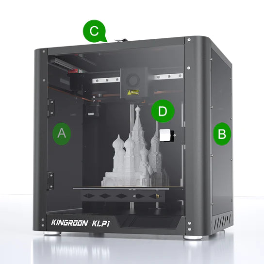3D Printer Acrylic Door and Panels for Kingroon KLP1