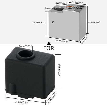 For Anycubic Kobra  2 Series Heater Block Cover Heating Silicone Sock