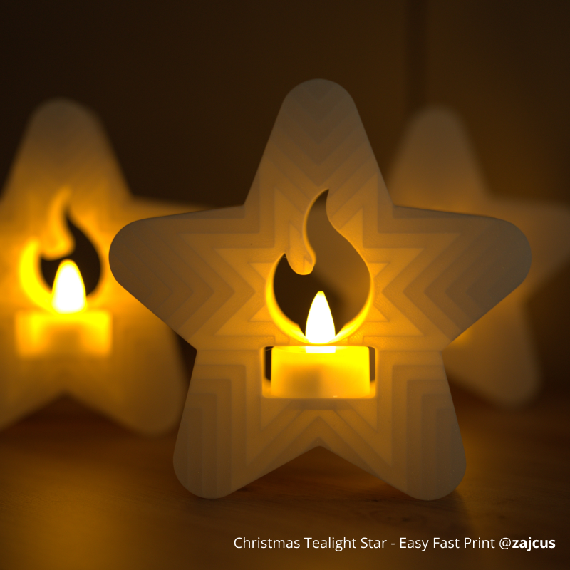 LED Flame Tea Light Candle Set Warm White for  Bambu Lab