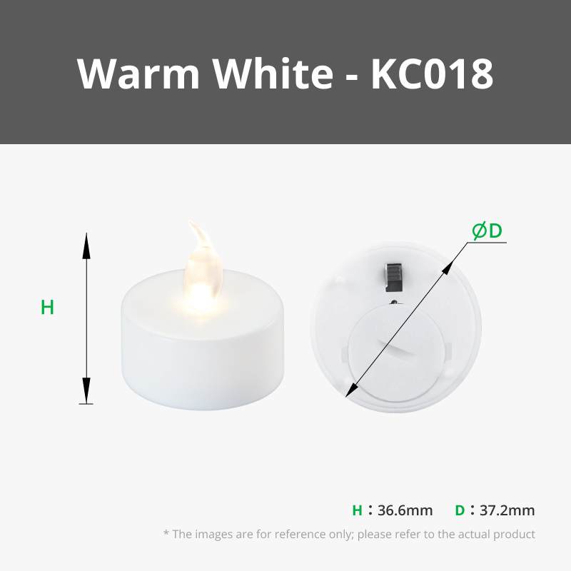 LED Flame Tea Light Candle Set Warm White for  Bambu Lab