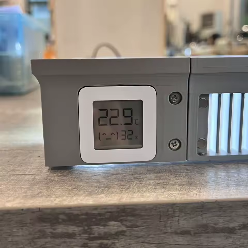 LED Top Riser X1C and P1S with Cooling Sliding Vents Glass for BambuLab