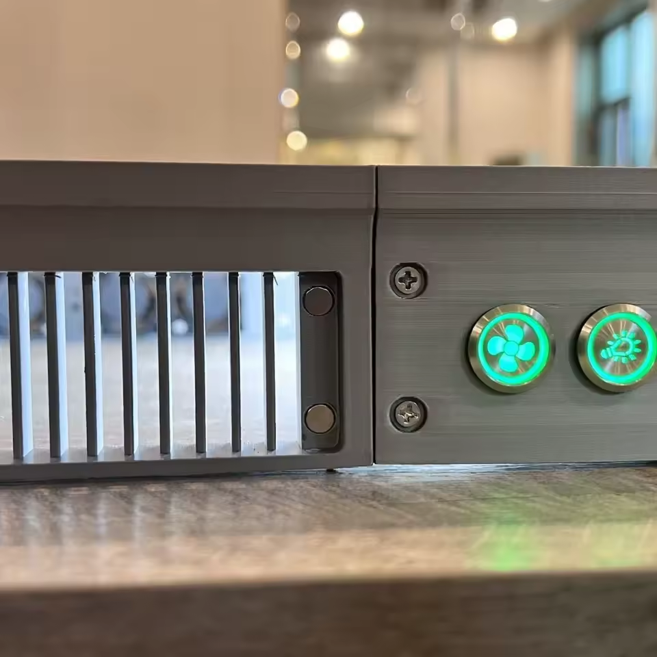 LED Top Riser X1C and P1S with Cooling Sliding Vents Glass for BambuLab