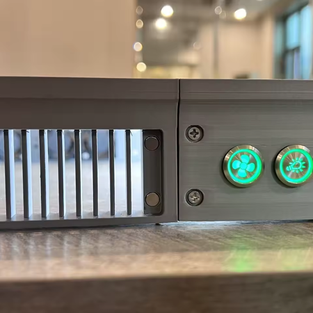 LED Top Riser X1C and P1S with Cooling Sliding Vents Glass for BambuLab