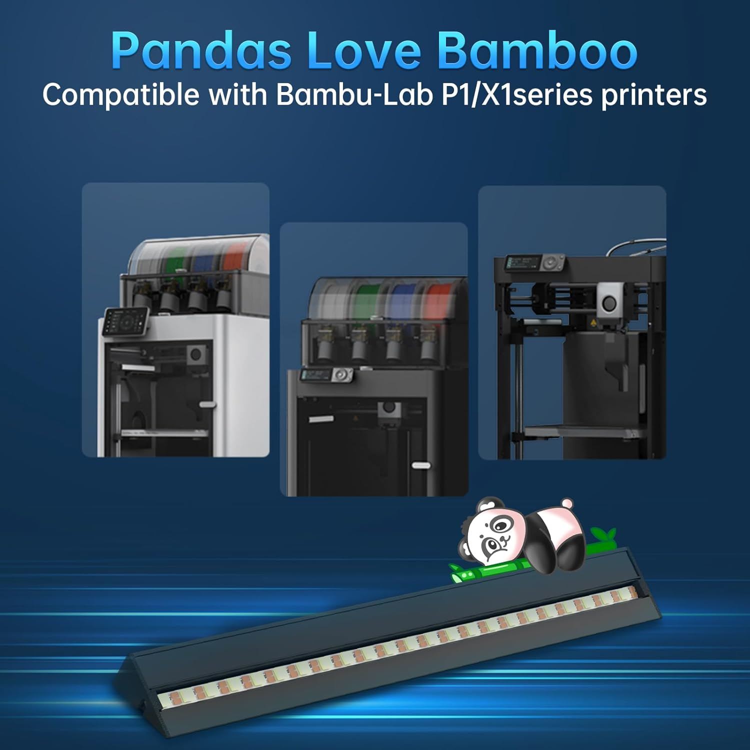 for Bambu-Lab P1S P1P X1C  X1E 3D Printers Led light Strip Upgrade Kit 