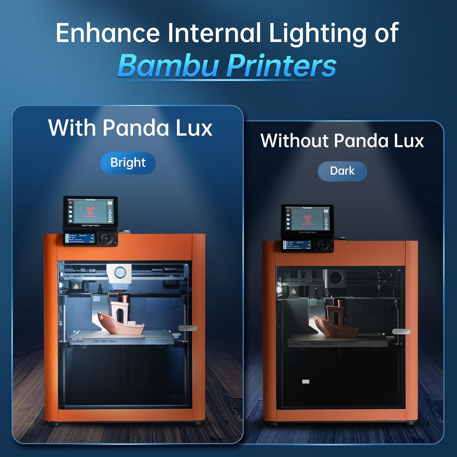 for Bambu-Lab P1S P1P X1C  X1E 3D Printers Led light Strip Upgrade Kit 