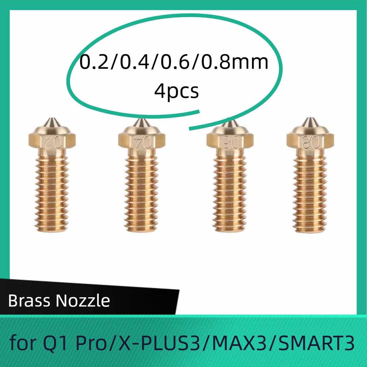 For QIDI Q1 Pro / X PLUS 3 / MAX 3 / SMART 3 Nozzle