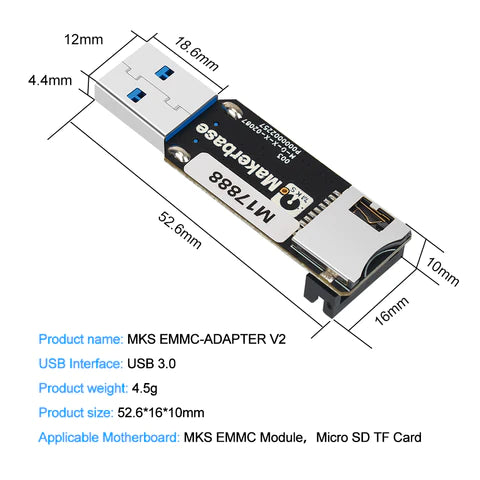 MKS EMMC-ADAPTER V2 para KINGROON KP3S Pro V2 y KLP1