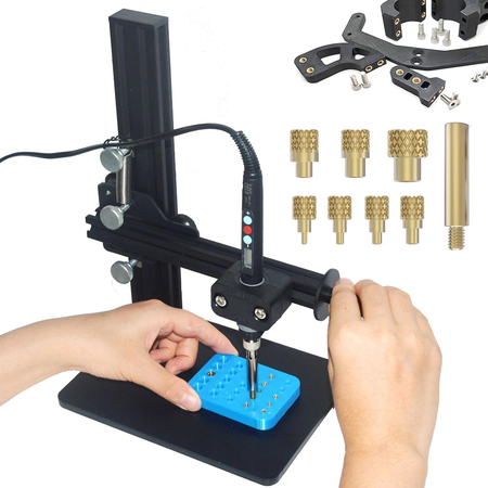 Heat Set Insert Tool with 370PCS Threaded Knurled Nut Inserts Brass