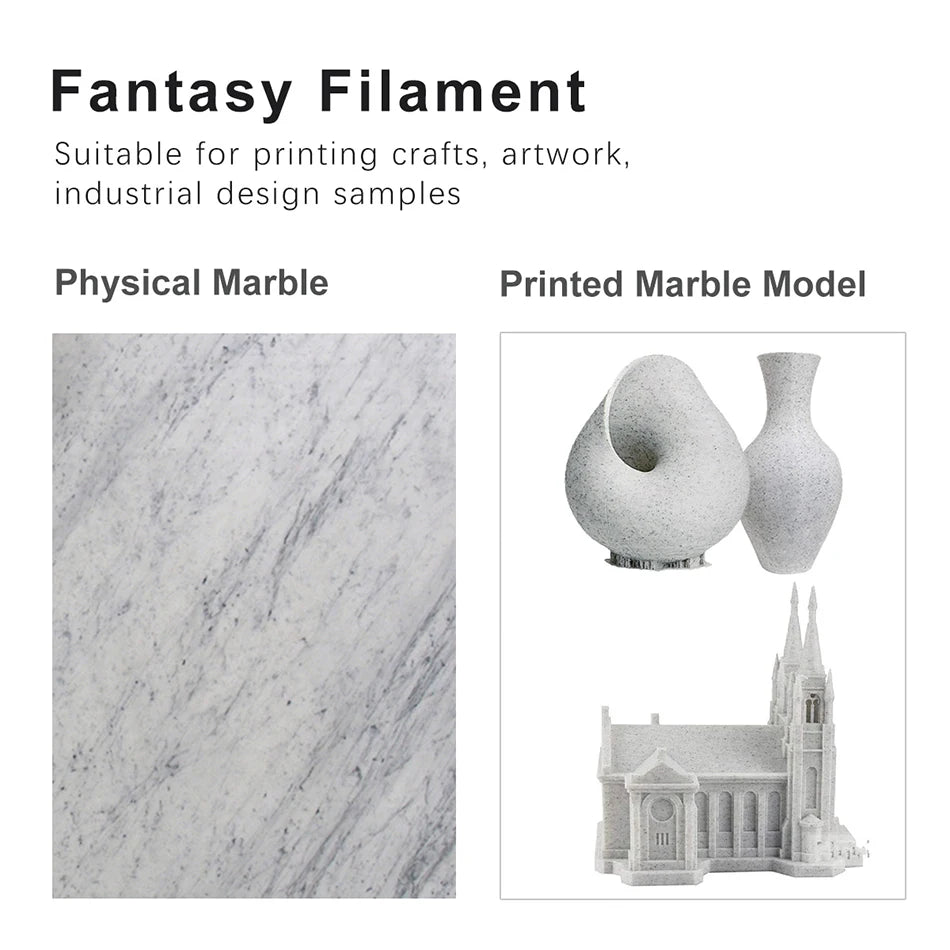 【2KG Pack】Marble PLA Filament PLA Impresora 3D