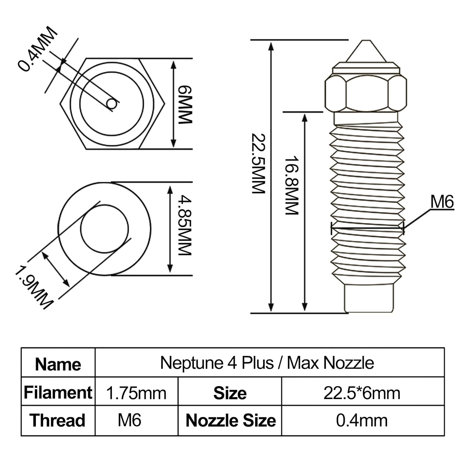 Nozzles for Neptune 4 Max