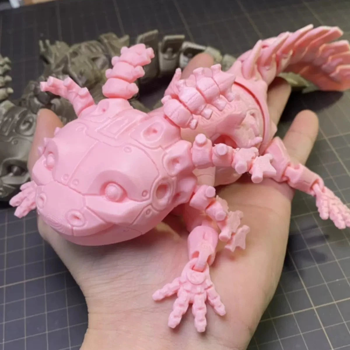 3D Printed Articulated Mechanical Axolotl