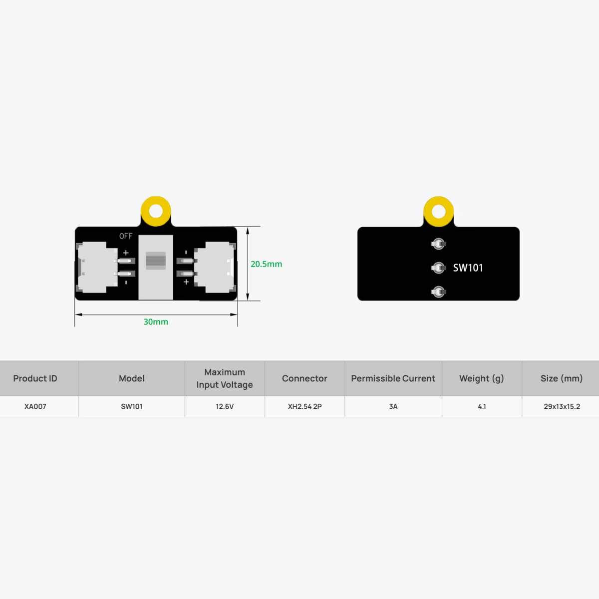 Power Switch Module with 2Pin XH2.54 Connector (1PCS) for Bambu Lab