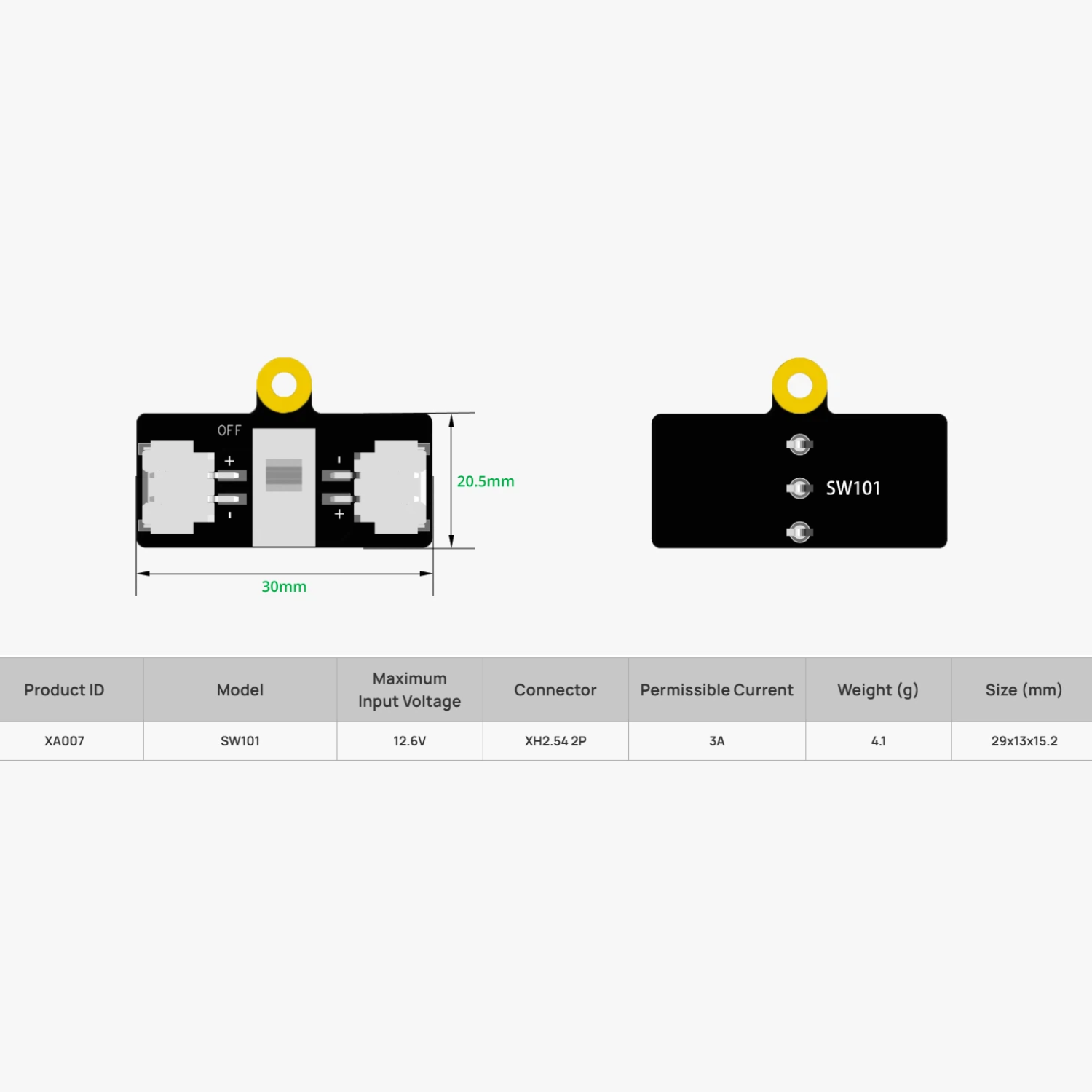 Power Switch Module with 2Pin XH2.54 Connector (1PCS) for Bambu Lab