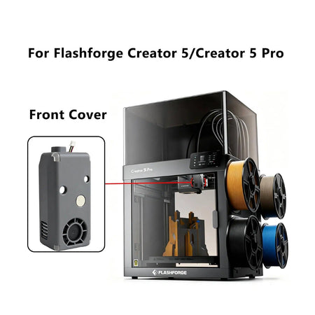 Printhead/Extruder Front Cover Cooling Fan Assembly for Flashforge Creator 5/5 Pro