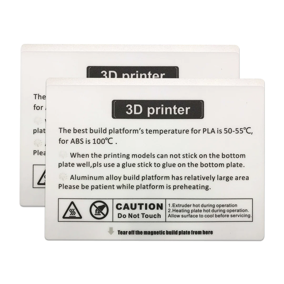for QIDI X-Plus Build Plate Sticker (2pcs)