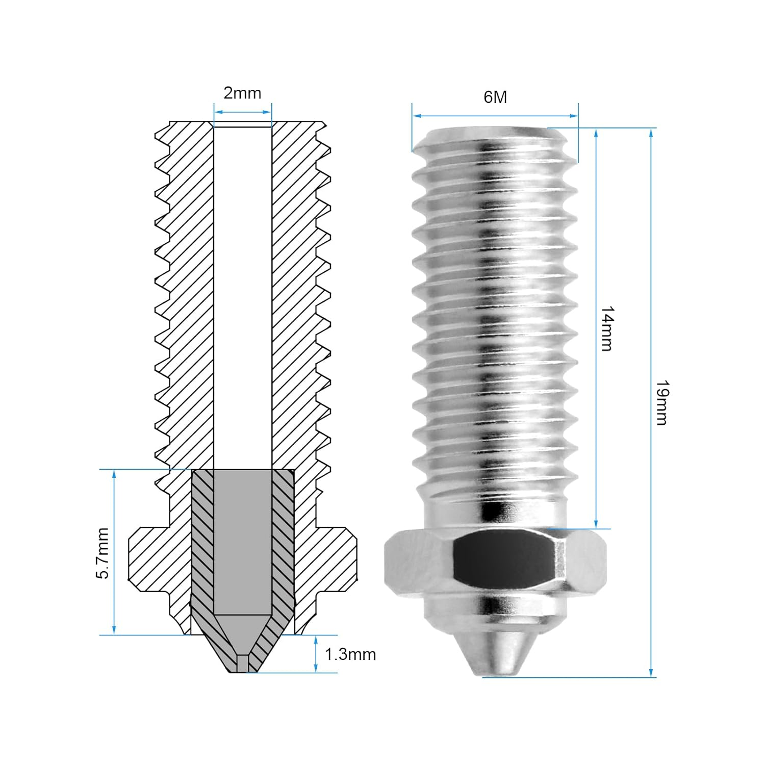 For QIDI Q1 Pro / X PLUS 3 / MAX 3 / SMART 3 Nozzle