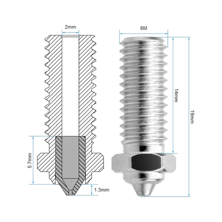 For QIDI Q1 Pro / X PLUS 3 / MAX 3 / SMART 3 Nozzle